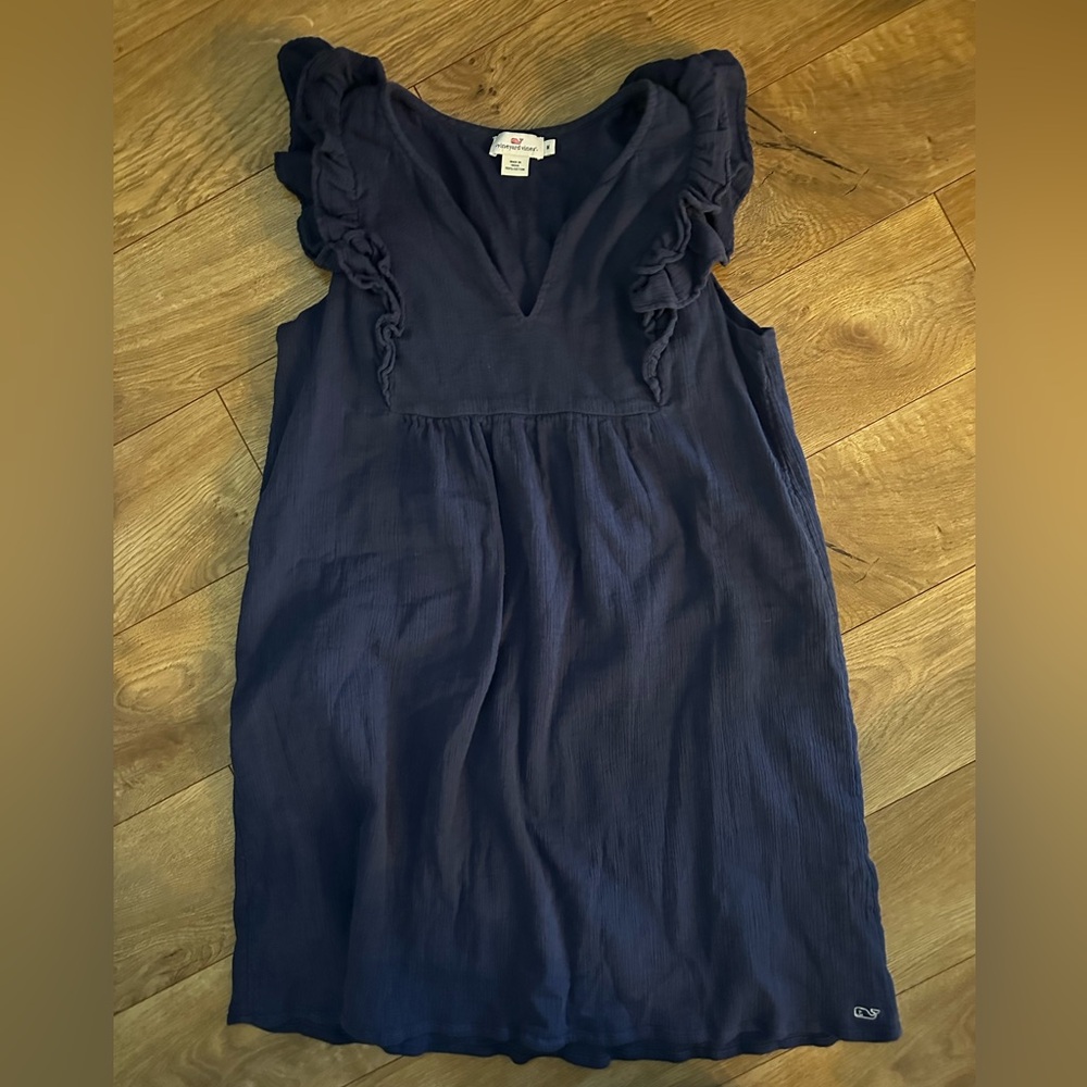 Vineyard vines cotton dress sleeveless popover